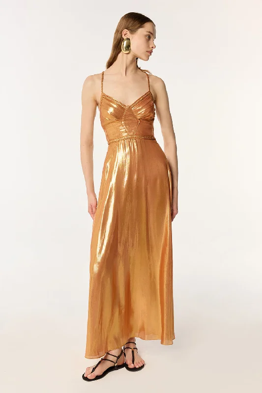 Don’t Miss Out Long Dress Cara - Rose Gold