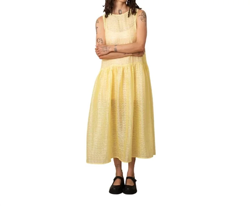 Discount Deals Drop Waist Tank Dress In Yellow