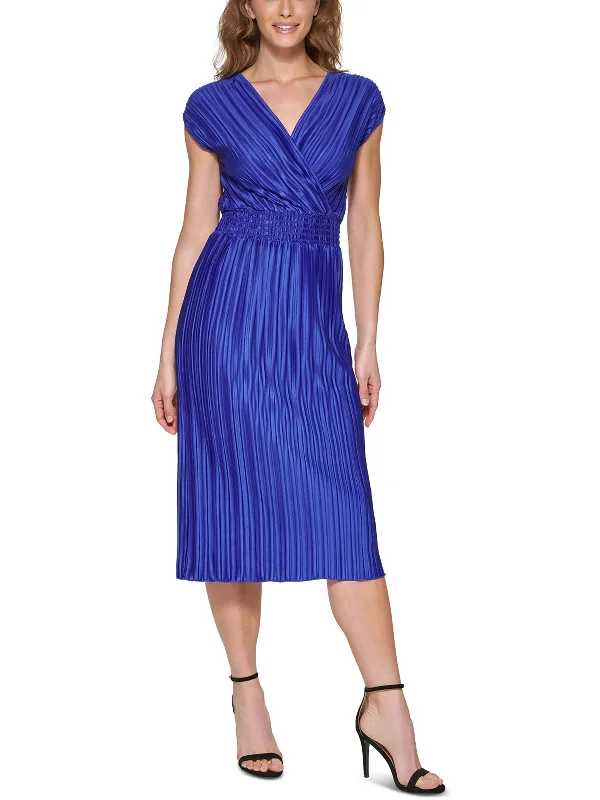 Fantastic Offers Womens Shutter Pleat Calf Midi Dress