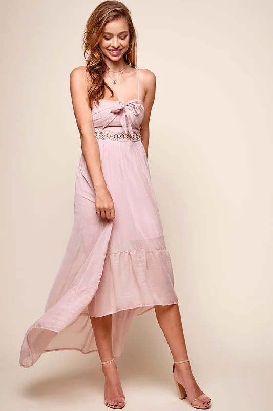 Instant Savings Riviera High-Low Hem Dress Blush
