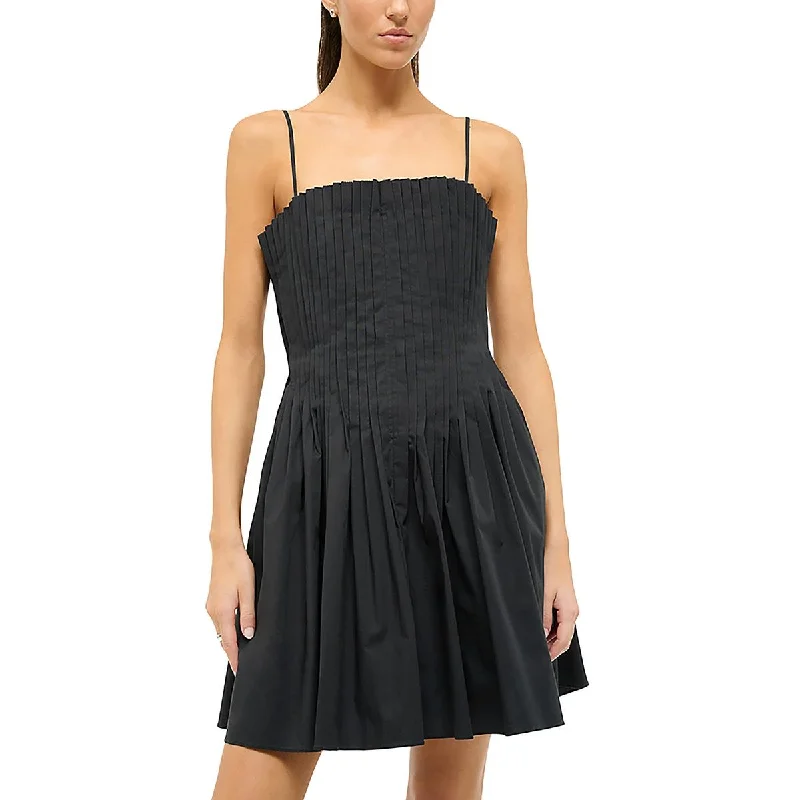 Extra Savings Womens Pleated Tiered Mini Dress