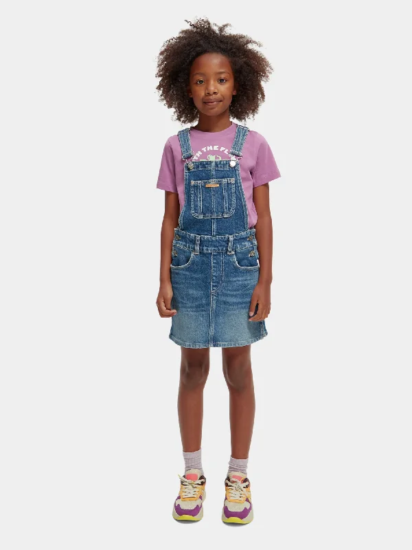 Can't Miss Kids - Denim dungaree mini dress