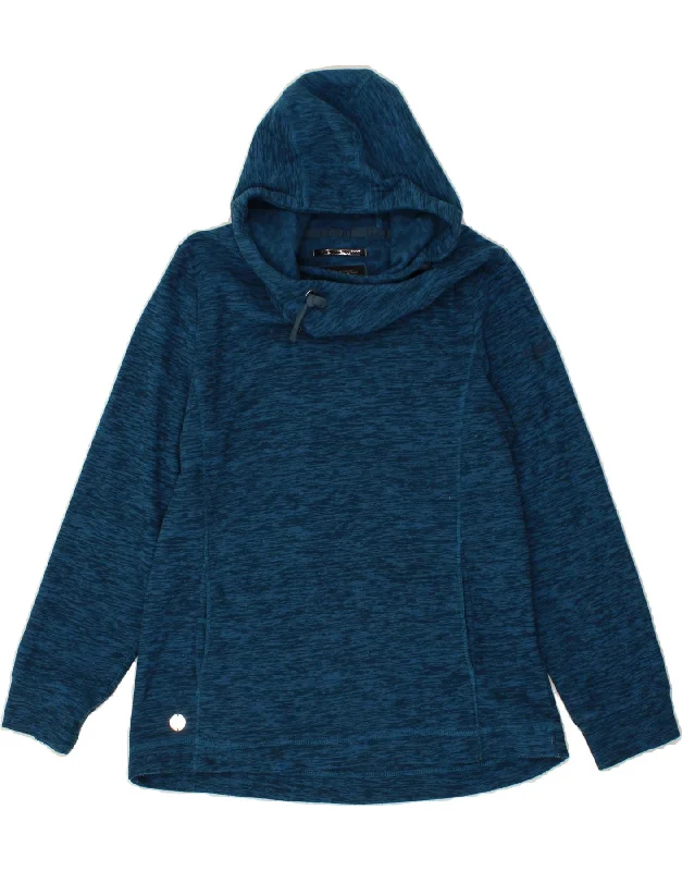 Closeout Sale REGATTA Womens Hoodie Jumper UK 14 Large Navy Blue Flecked Polyester