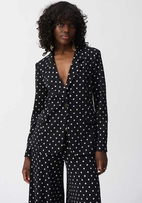 Bargain Bin Joseph Ribkoff Polka Dot Blazer, Black and White