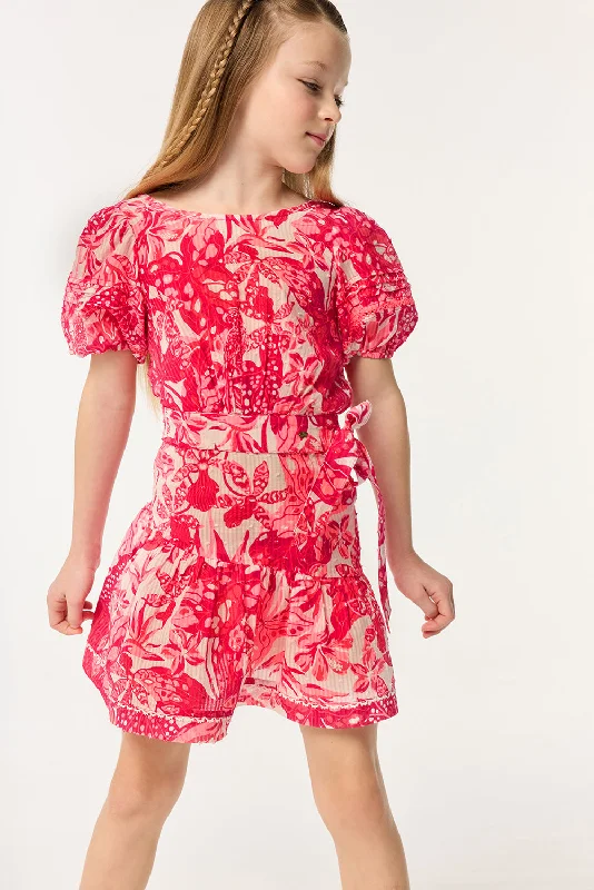 Warehouse Sale Kids Mini Dress Chantal - Pink Jengel