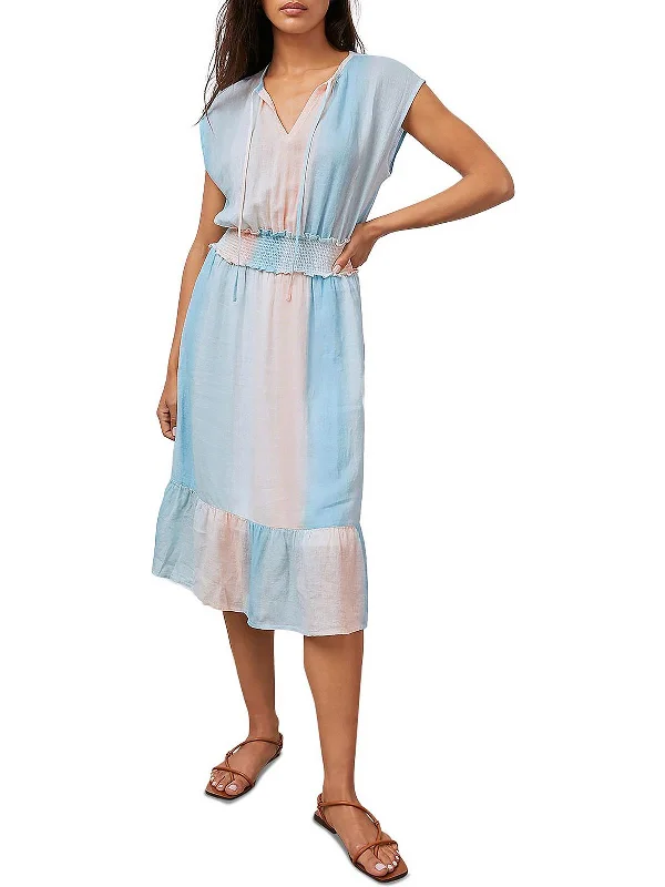 Must-Have Deals Ashlyn Womens Ombre Calf Midi Dress