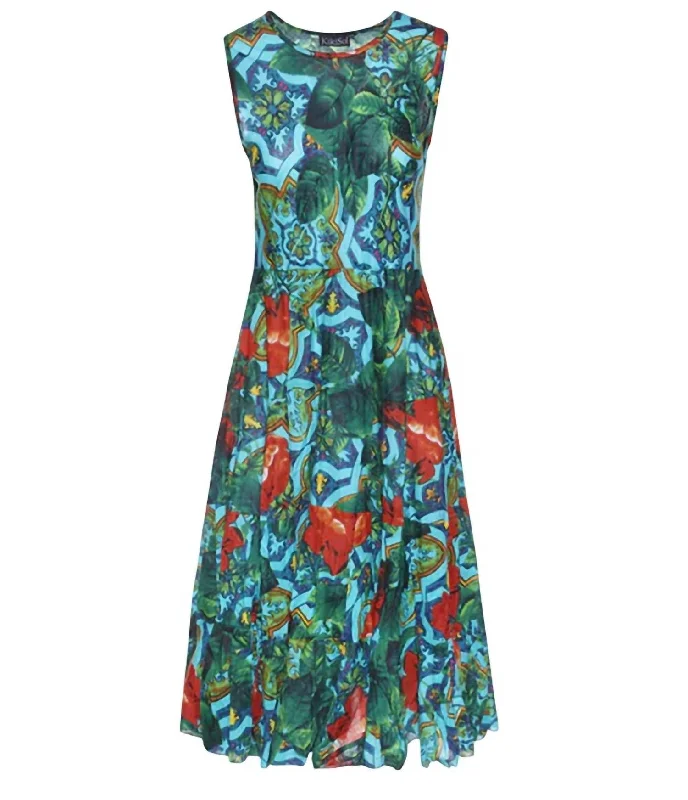 Instant Discount Women's Rose Long Tank Dress In Aqua