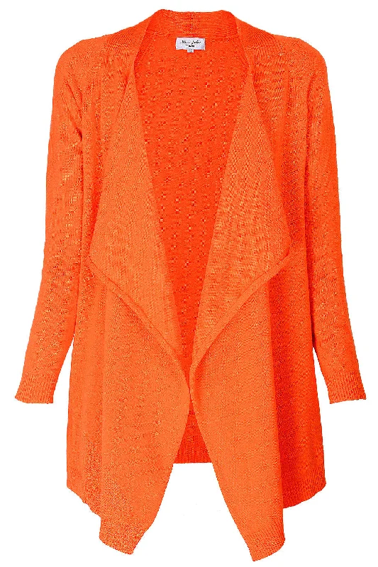 Year-End Sale LONDON BOBBIE Orange Long Cardigan