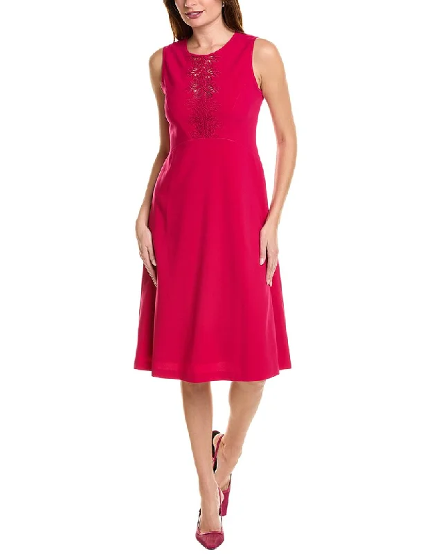 Exclusive Online Offer Elie Tahari Lace Applique Midi Dress