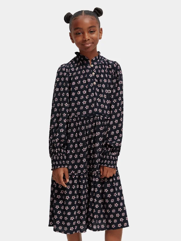 Special Discount Kids - Long sleeved printed midi dress