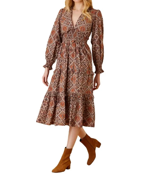 Special Buy Sloan Dress In Chai Medallions