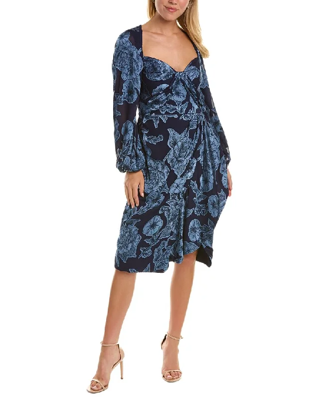 Exclusive Deal Theia Joslyn Bishop Midi Dress