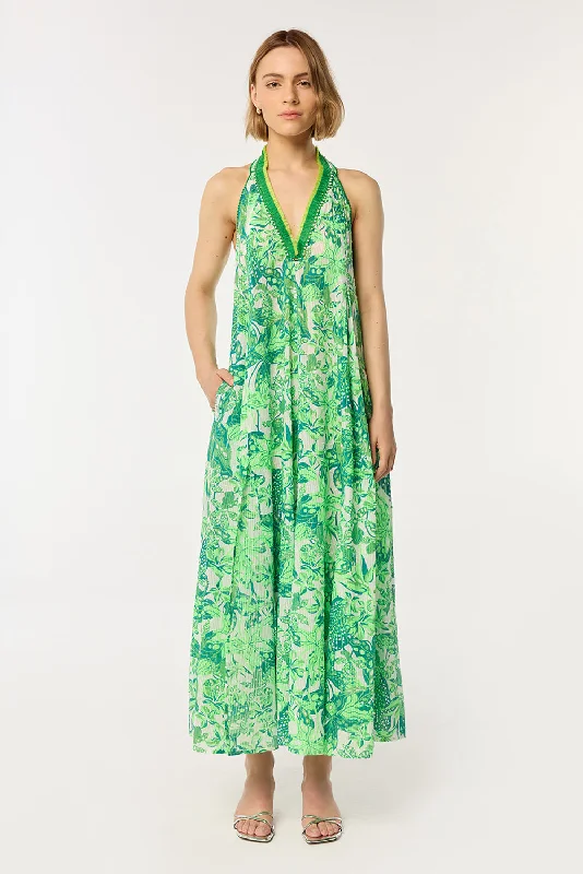 Mega Sale Long Dress Nava - Green Jengel