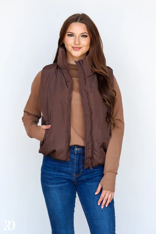 Blowout Deals BROWN CLOUD VEST | RD ESSENTIALS