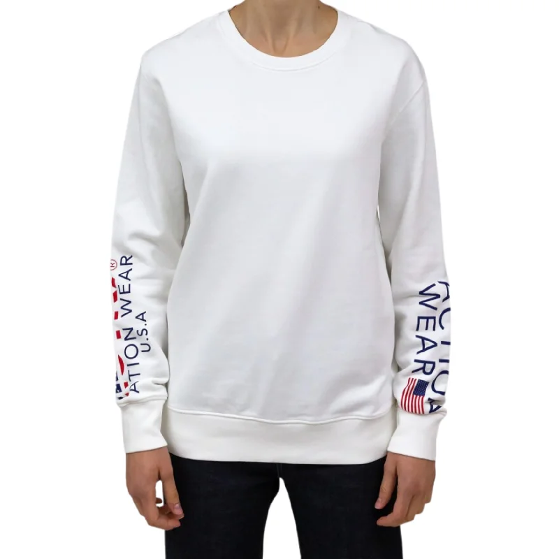 Final Markdown Sweatshirt Iconic Wom Flag - White
