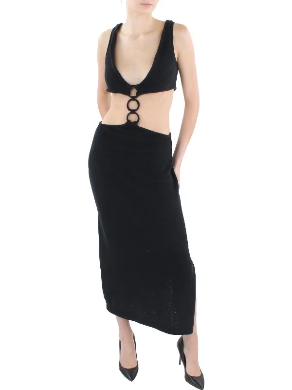 Unbeatable Prices Mert Womens Cotton Blend Cut-Out Midi Dress