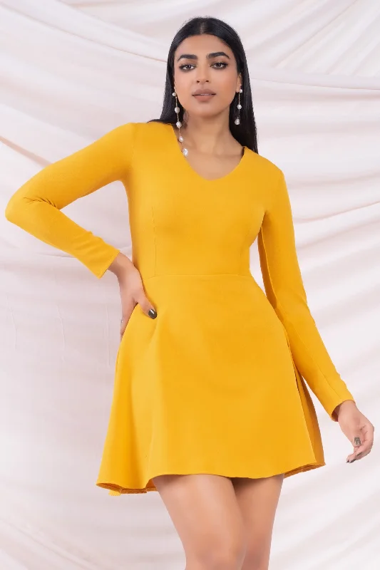 Sneak Peek Sale Long Sleeve Skater Mini Dress