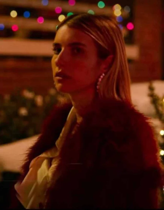 Limited Stock Holidate Emma Roberts Fur Coat