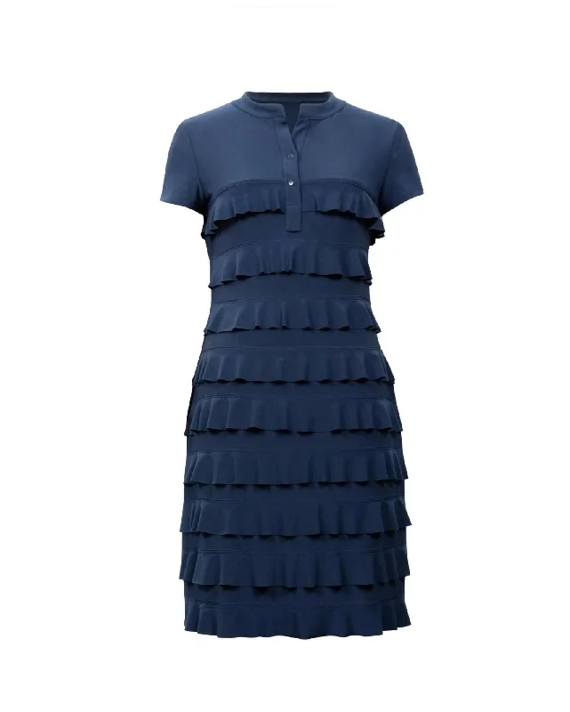 Big Discounts Tiered Dress Teal