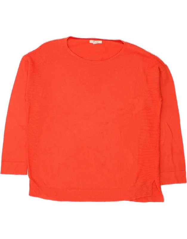 Last Chance WHITE STUFF Womens Boat Neck Jumper Sweater UK 14 Large  Orange Cotton