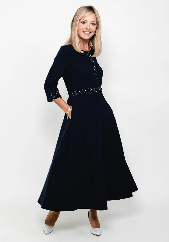 Low Prices Lizabella Pearl and Diamante Detail Maxi Dress, Navy