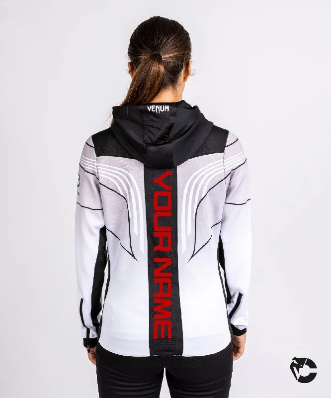 Incredible Offers UFC Venum Personalized Authentic Fight Night 2.0 Kit by Venum Women's Walkout Hoodie - White