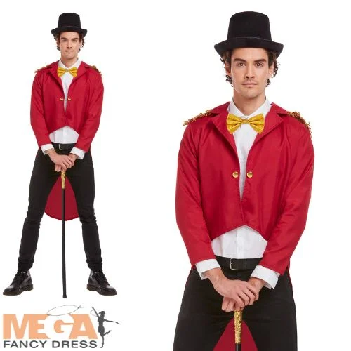 Bargain Bin Men's Circus Ringmaster Commanding Jacket Costume