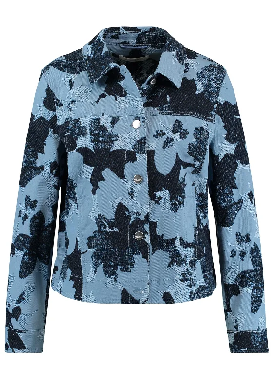 While Supplies Last Gerry Weber Floral Print Short Jacket, Blue