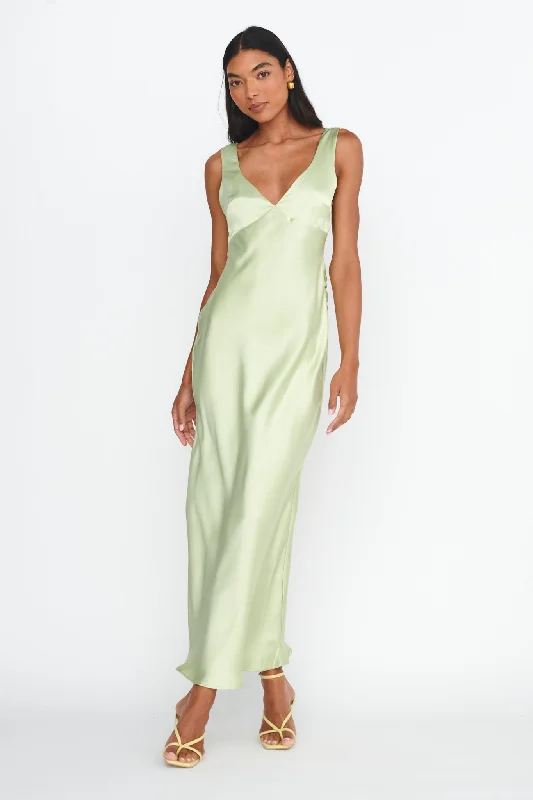 Deep Discounts Jelena Draped Back Maxi Dress Apple