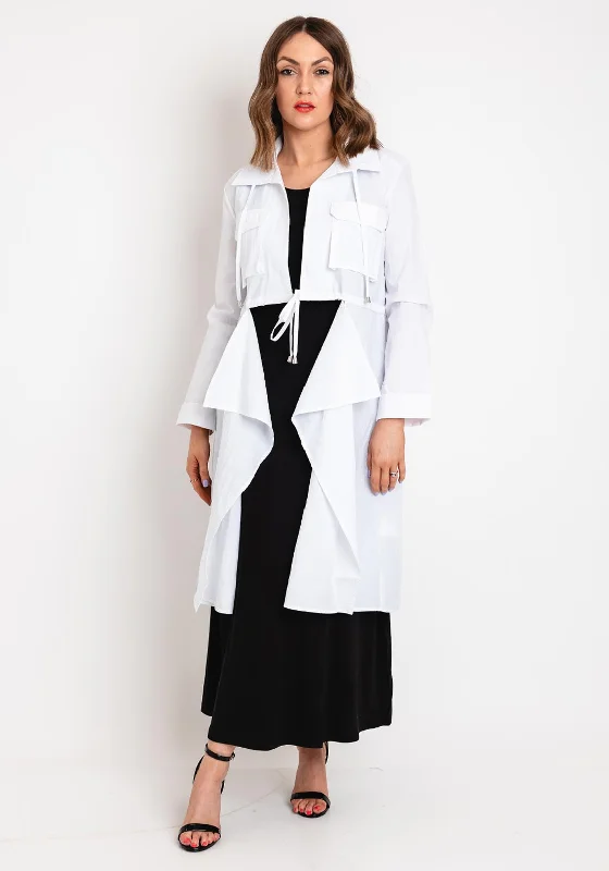 Weekend Special Ever Sassy Drawcord Detail Nylon Jacket, White