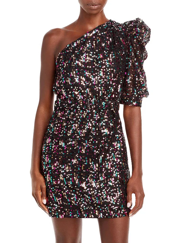 Massive Deals Mckaylyn Womens Belted Mini Cocktail and Party Dress