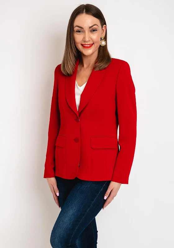Lowest Price Christina Felix Single Breasted Tailored Blazer, Red