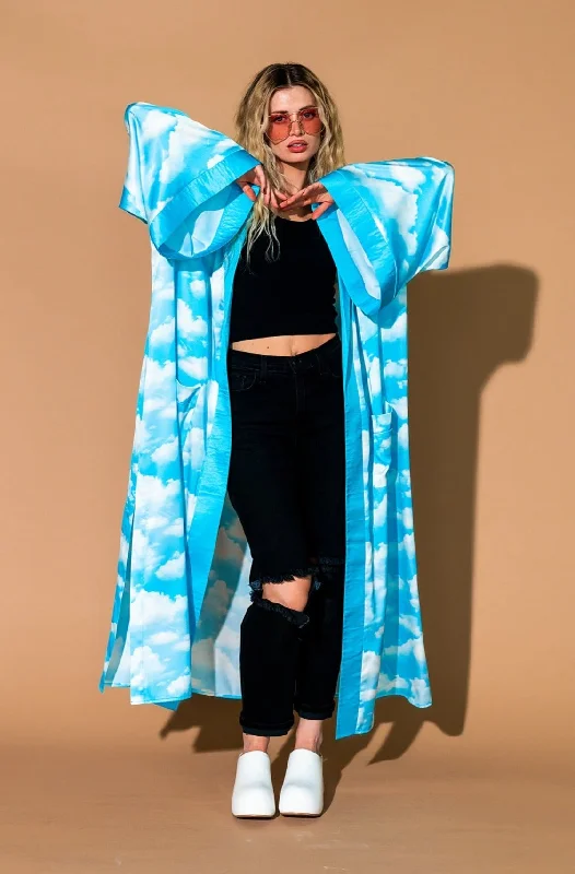 Incredible Offers Good Karma Kimono in Cloud Nine