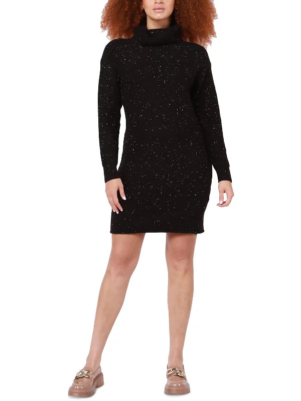 Extra Savings Womens Turtleneck Knee Sweaterdress