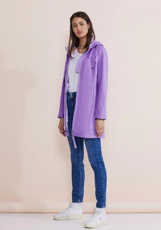 Final Clearance Street One Soft Shell Water Repellent Jacket, Shiny Lilac