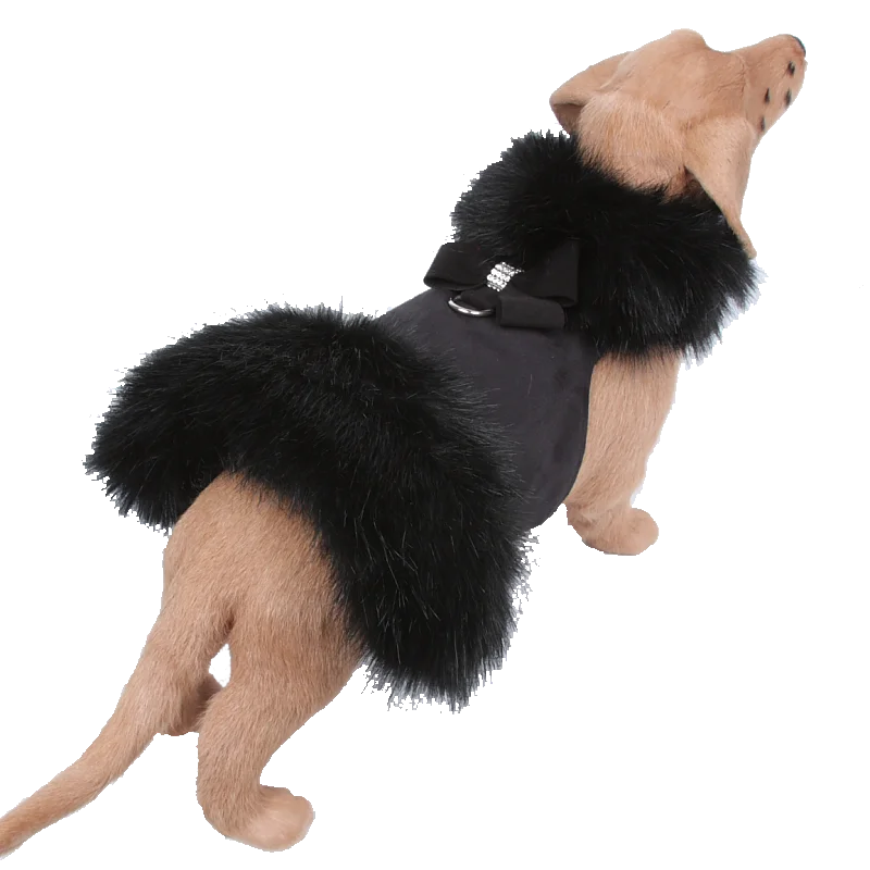Epic Deals Nouveau Bow Black Fox Fur Coat