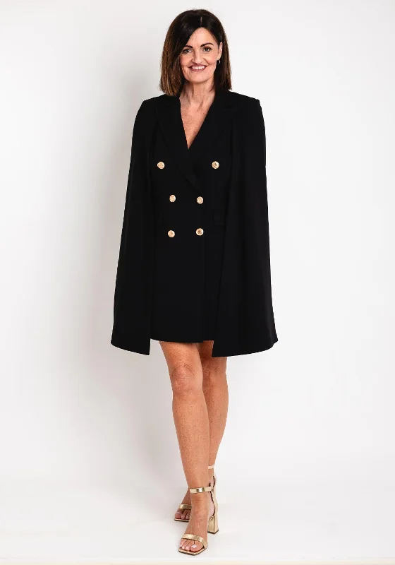 Quick Sale Serafina Collection Cape Sleeve Long Blazer, Black