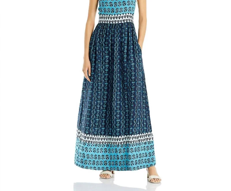 Buy Now Gracie Linen Dress In Blue Bali Bloom