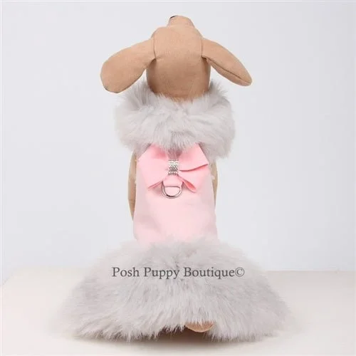 Today Only Susan Lanci Nouveau Bow Fur Coat-Puppy Pink with Soft Silver Fox