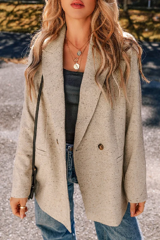 Crazy Deals Elegant Double Breasted Trench Coat Timeless Lapel Coat