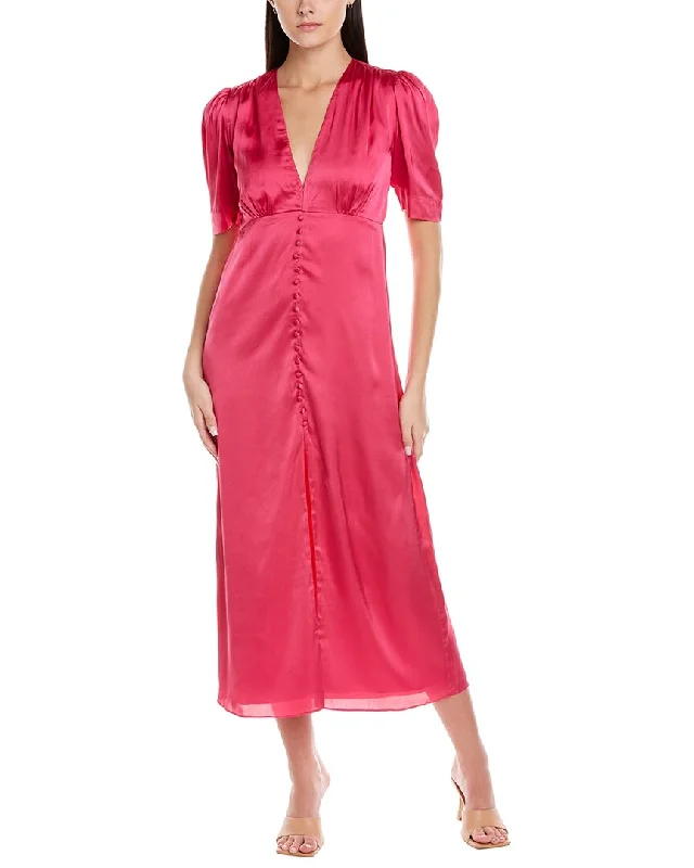 Steals and Deals Garrie B Satin Midi Dress