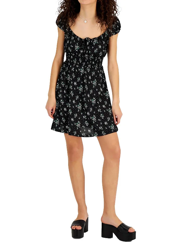 Super Sale Juniors Womens Floral Short Mini Dress