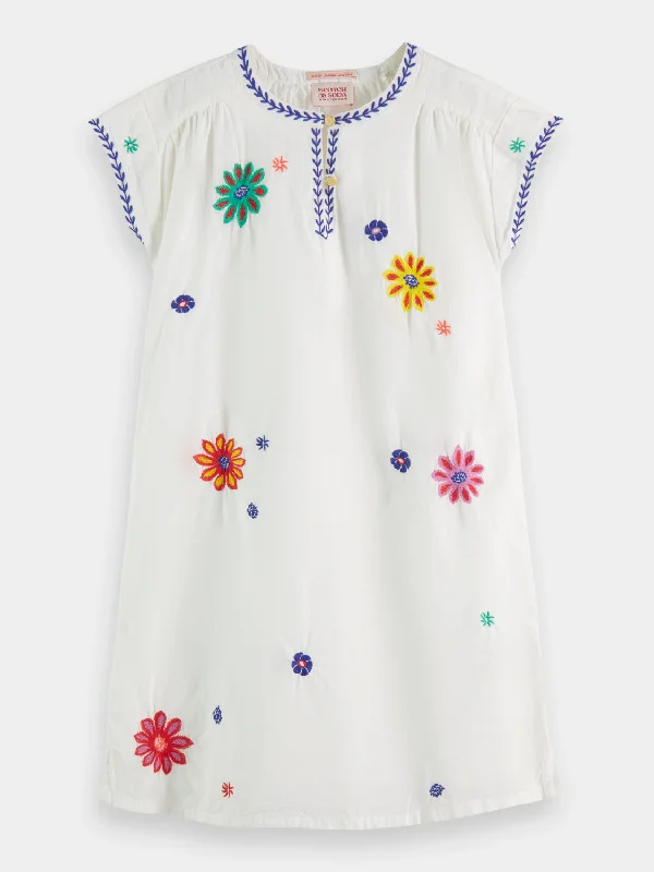 Great Deals Kids - Flower embroidered kaftan dress