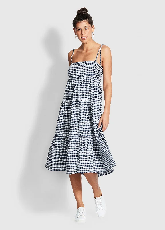 Fantastic Deals Beach Edit Ally Gingham Dress - Blue