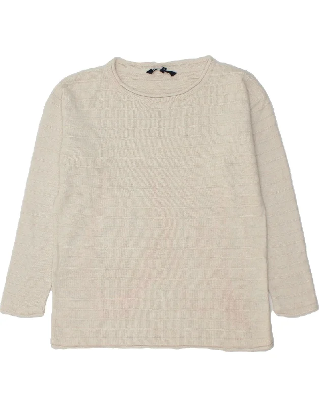 Best Bargains CREW CLOTHING Womens Boat Neck Jumper Sweater UK 12 Medium White Cotton Best Bargains CREW CLOTHING Womens Boat Neck Jumper Sweater UK 12 Medium White Cotton