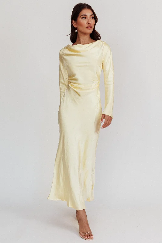 Today’s Deal Loveland Cowl Back Midi Dress Butter