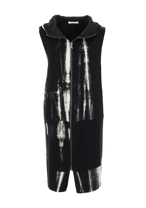 Weekend Deal Malissa J One Size Sleeveless Hooded Jacket, Black