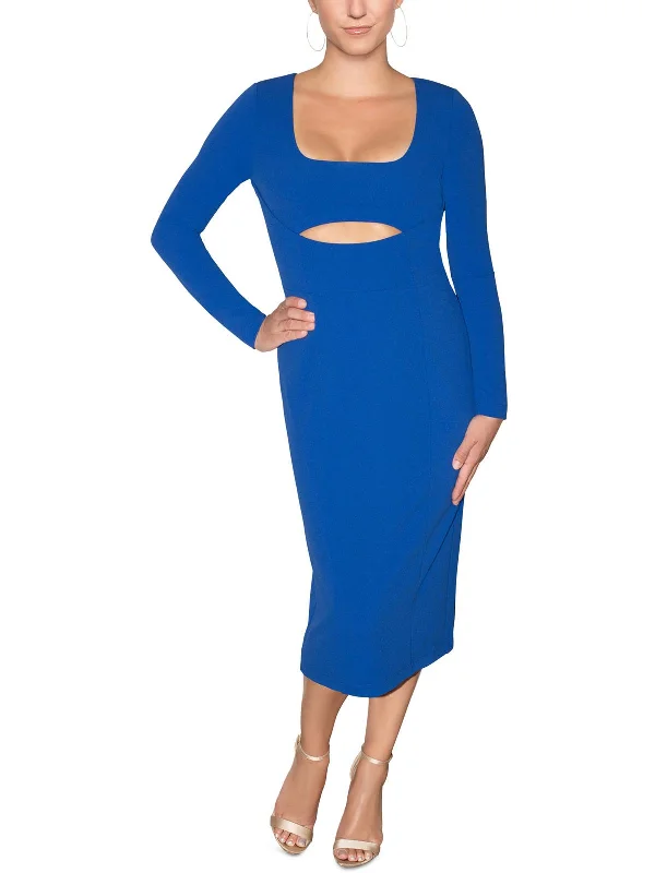 Limited Time Discount Womens Cut Out Knee Length Midi Dress