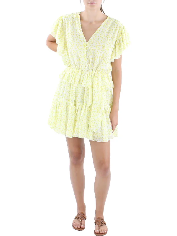 Amazing Deals Womens Tiered Mini Sheath Dress