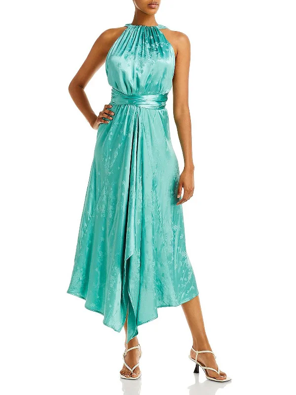 Big Savings Womens F Midi Halter Dress